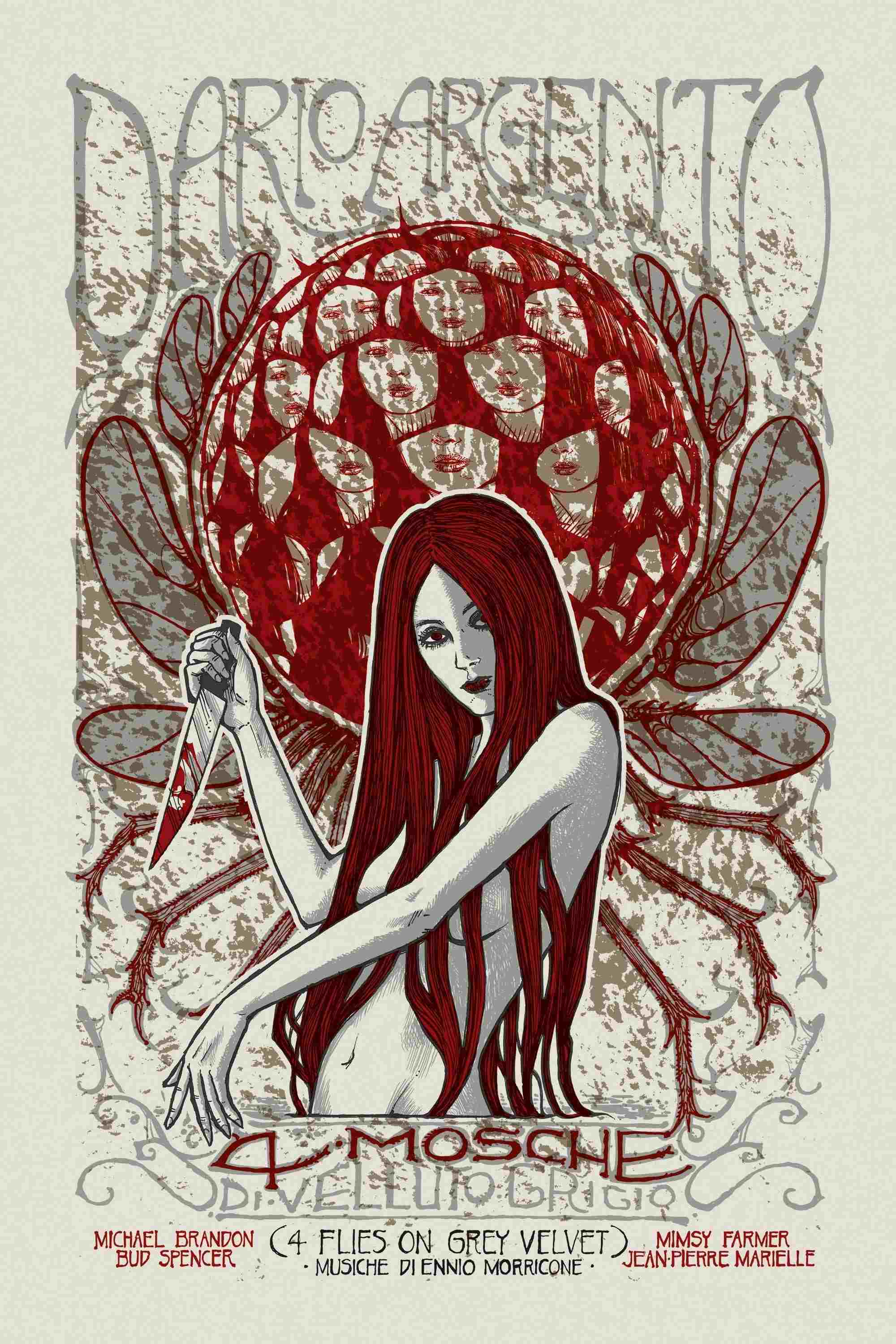  Cztery Muchy na Szarym Aksamicie 